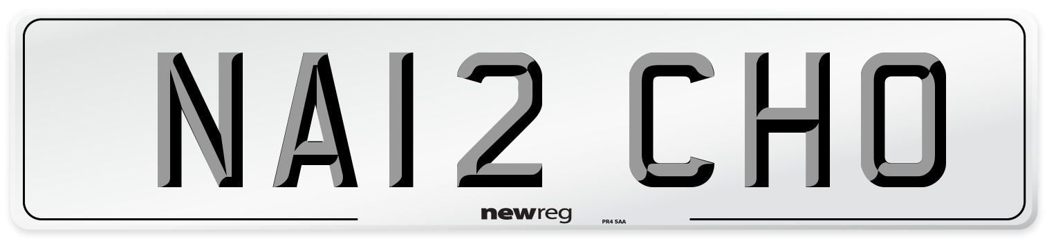 NA12 CHO Number Plate from New Reg